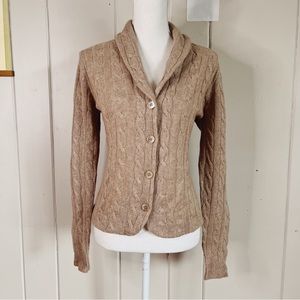 Madison Studio Tan Cable Knit Blazer